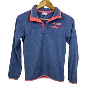 Columbia PFG SC Palmetto State LOGO Quarter Button Up Purple Fleece Medium